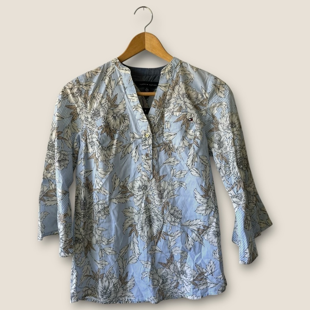 Tommy Hilfiger NWT Striped Floral Blouse